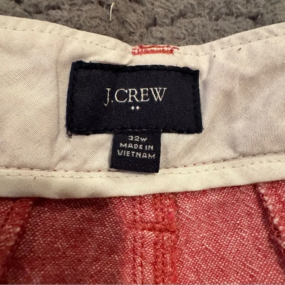 J Crew Men’s Linen Blend Shorts Size 32